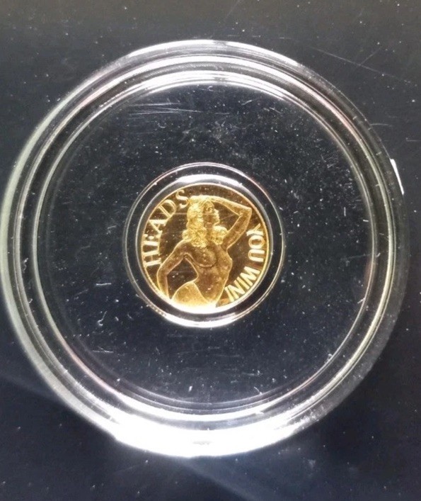 1/4 Gram Gold Heads You Win Tails You Win Coin RARE Monarch Fine Fourth
