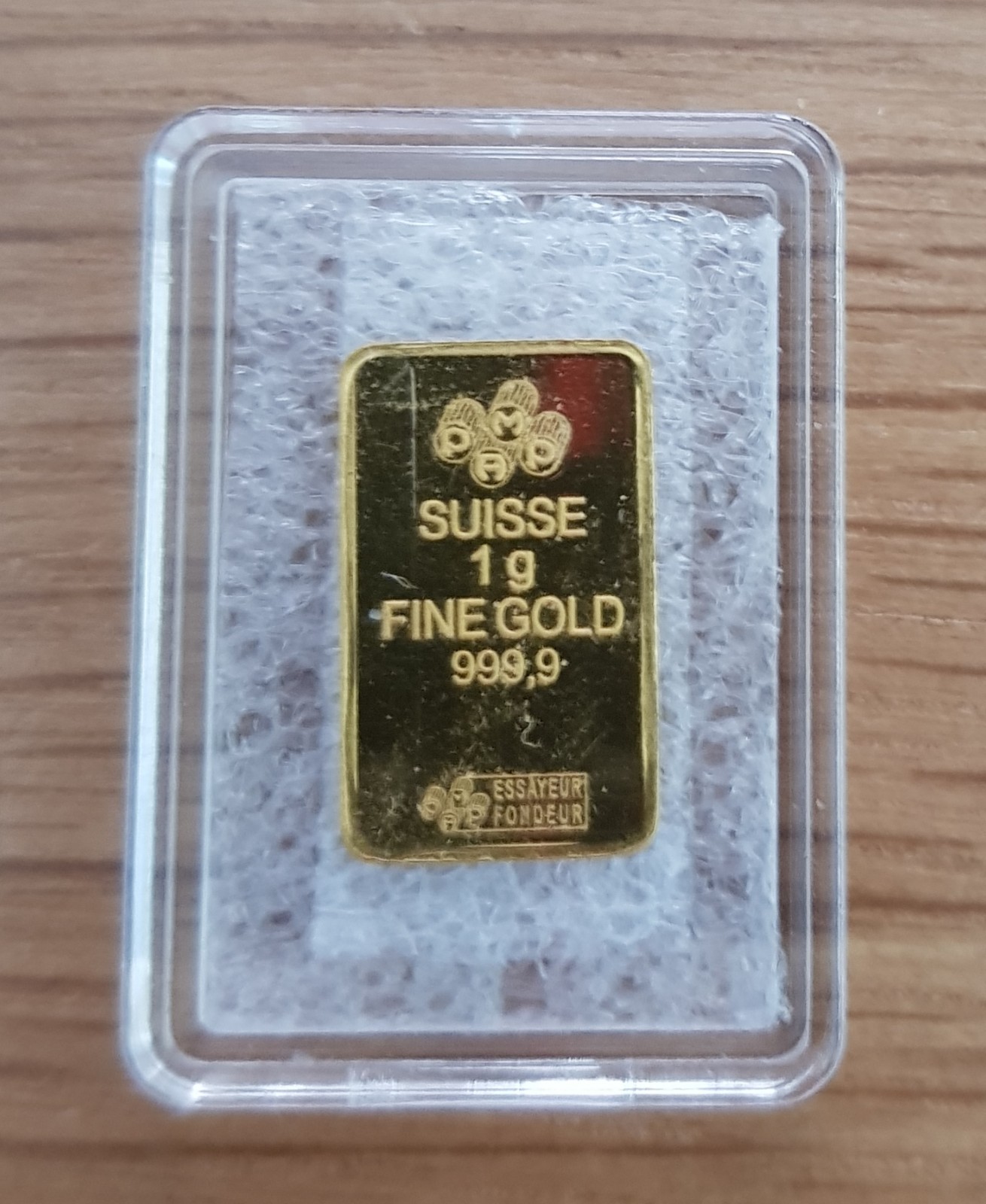 24ct Gold 1g SUISSE Bar .999 Fine