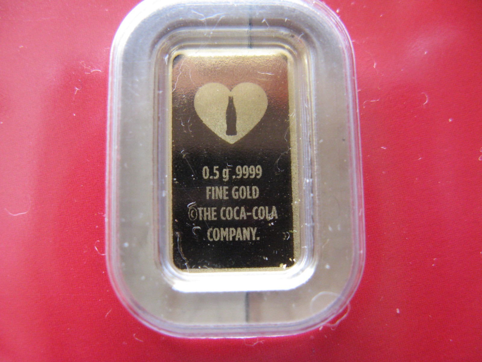 Buy Someone You Love a Coke 0.5 gram 1/2 g .999 Gold Bar Coca-Cola SEALED