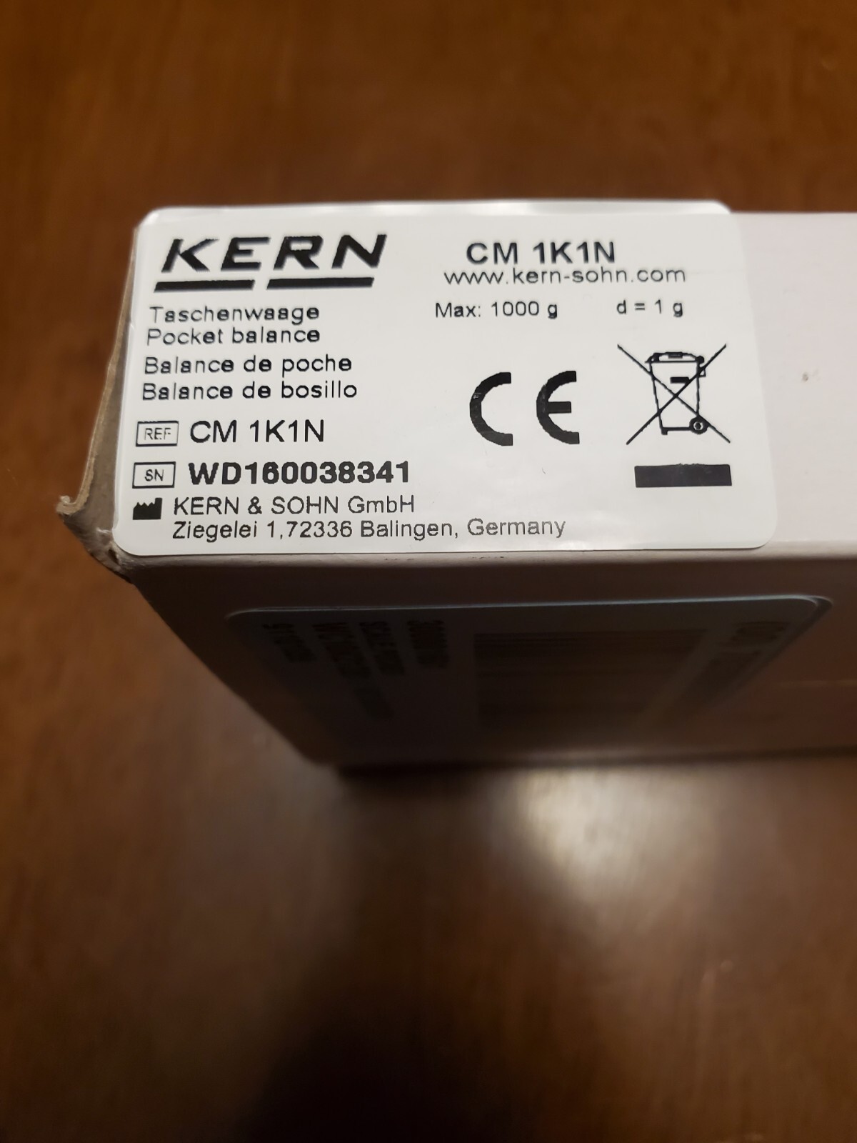 KERN CM 1K1N Pocket balance 1 kg 1000 g w/ calculator