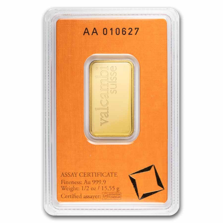 1/2 oz Gold Bar – Valcambi (In Assay)