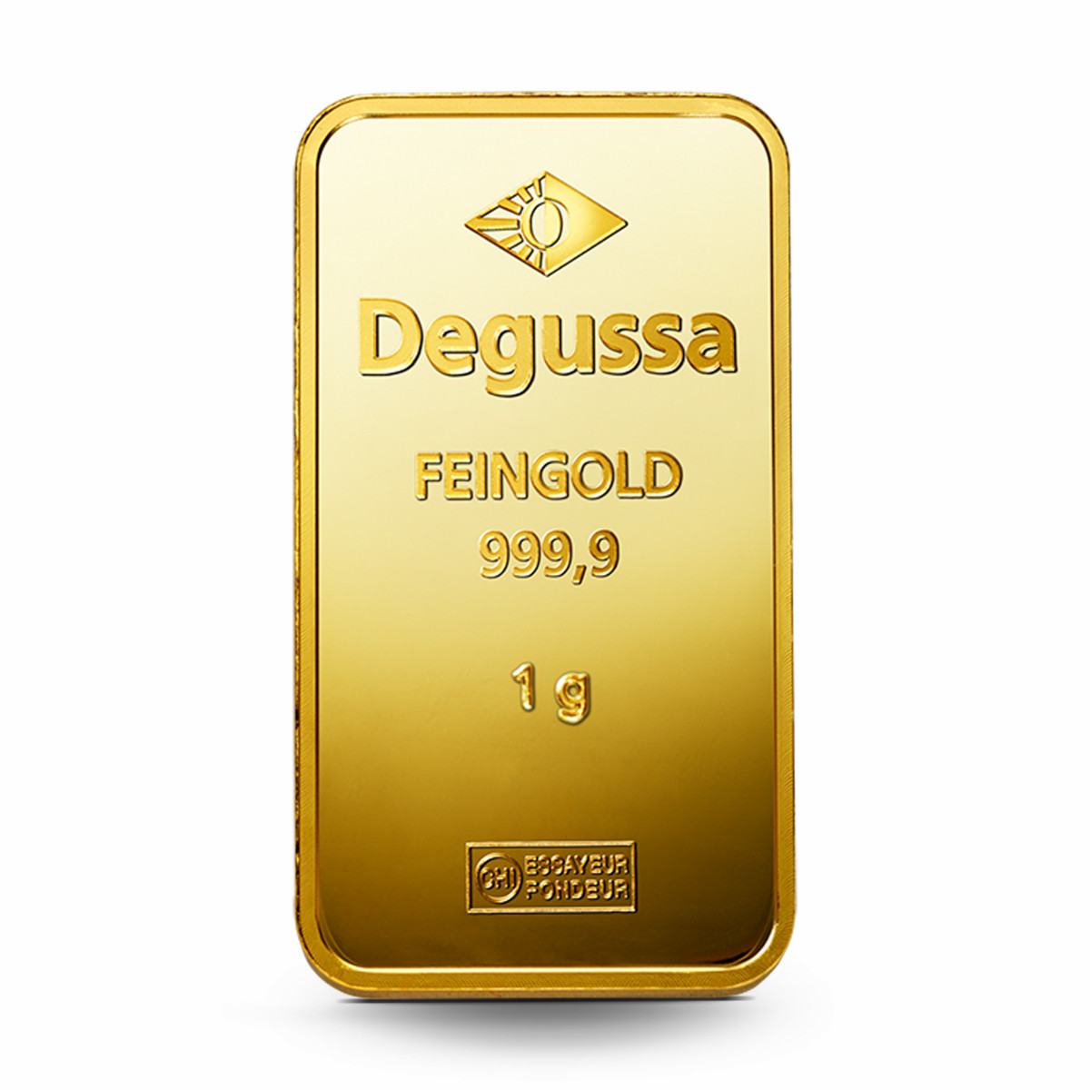 Gold Bar Degussa 1 Gram 999.9 Fine Original Blister Card Certificate 1g Gold
