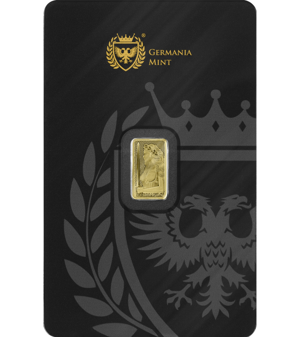 1/100 Oz Gold Bar – Germania Mint – Proof – 999.9 Fine