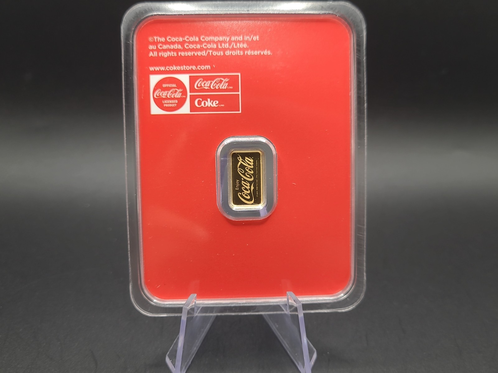 .5 g .9999 Gold Coca-Cola Bar Licensed Collectible