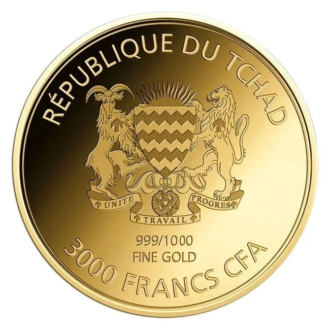 Coca-Cola Truck Coin 1/1000 oz 999 Fine Gold in Card Chad 3000 CFA Francs