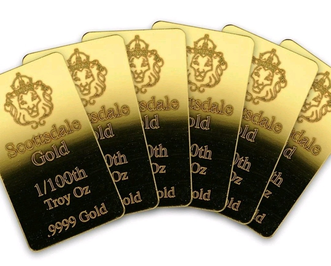 1/100 oz .9999 Gold Bar by Scottsdale Mint – Fractional Gold Bullion BU