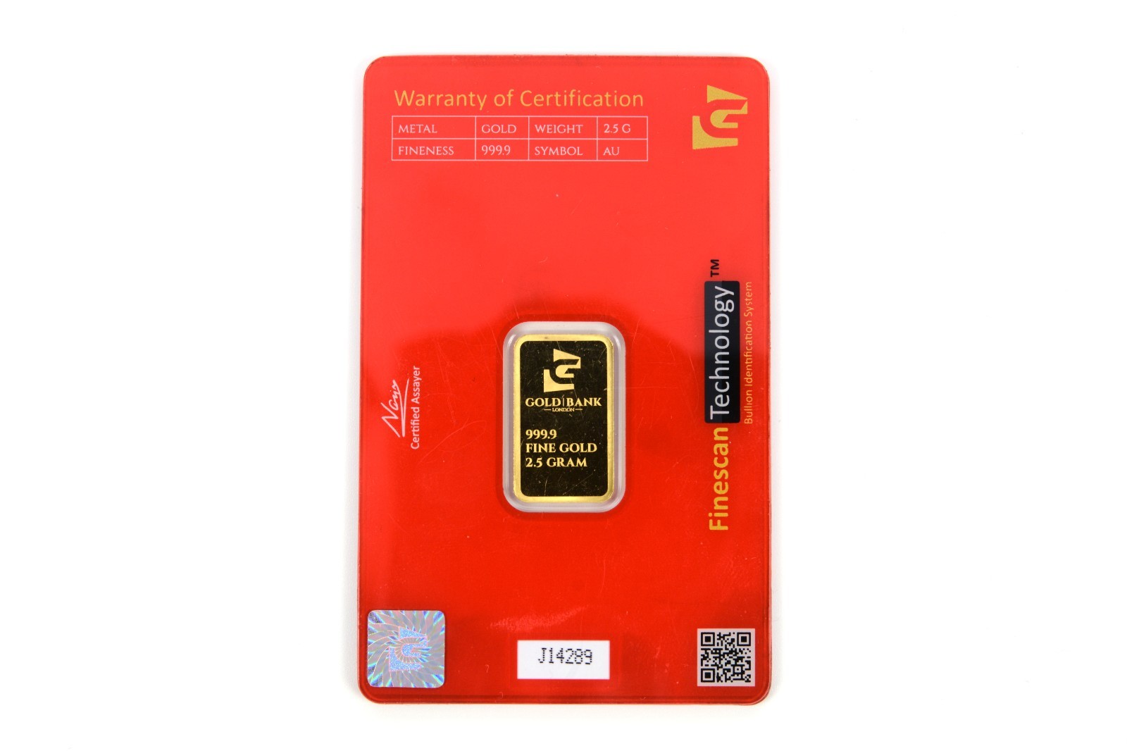 GOLD BANK 2.5g Gold Bar – (Single Bar)