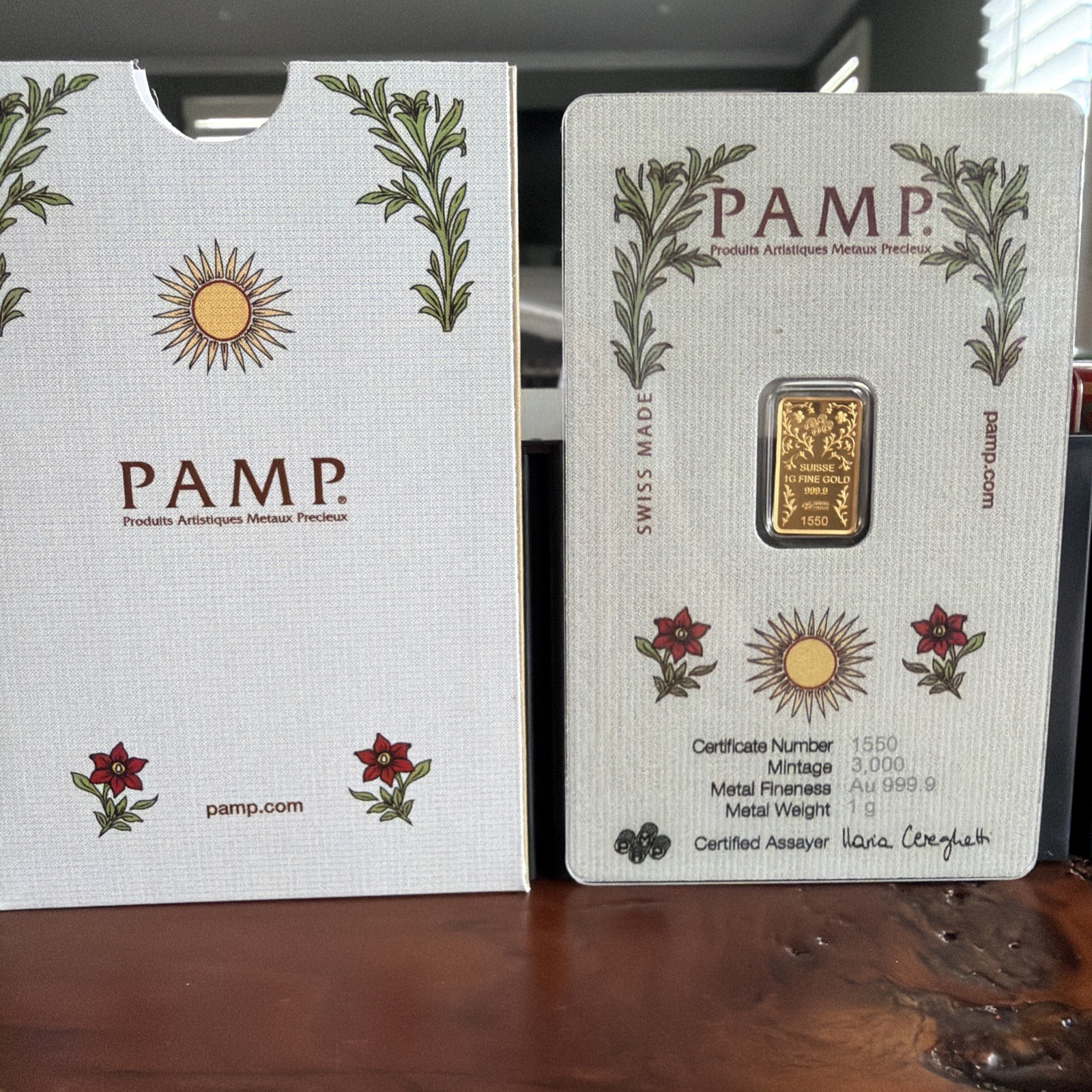 PAMP 🚨 Una And The Lion 1 Gram Gold In Assay RARE 3,000 Total Mintage 🔥 999.9