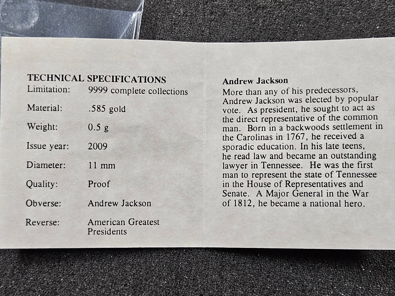 🌟(10) 2009 AMERICAN MINT 1/2 g Gold 0.585 Coins JFK PRESIDENTS, 0.094 oz AGW