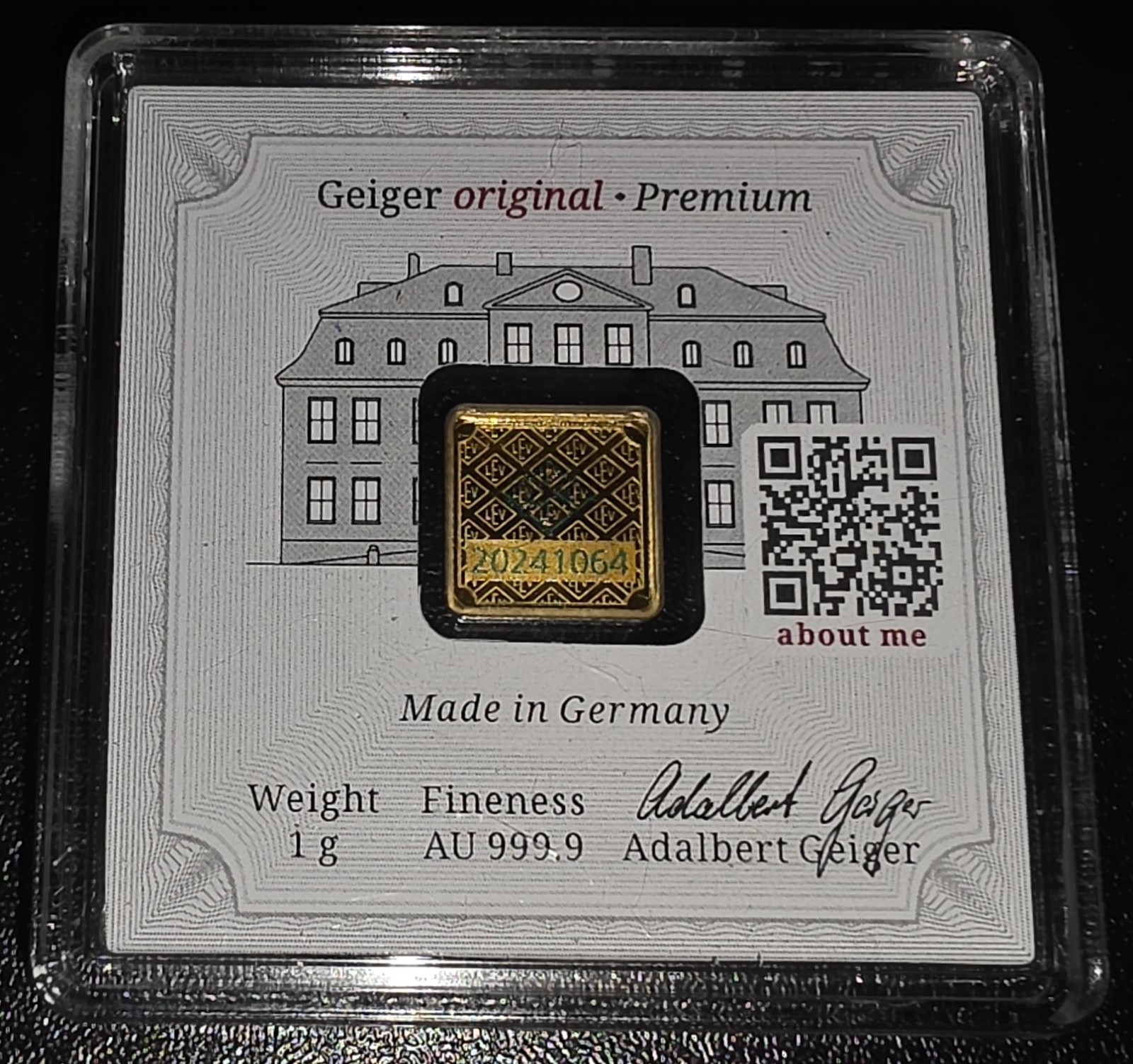 1G Fine Gold Geiger Mexico Flag In Assay – Limited Edition 5k Mintage