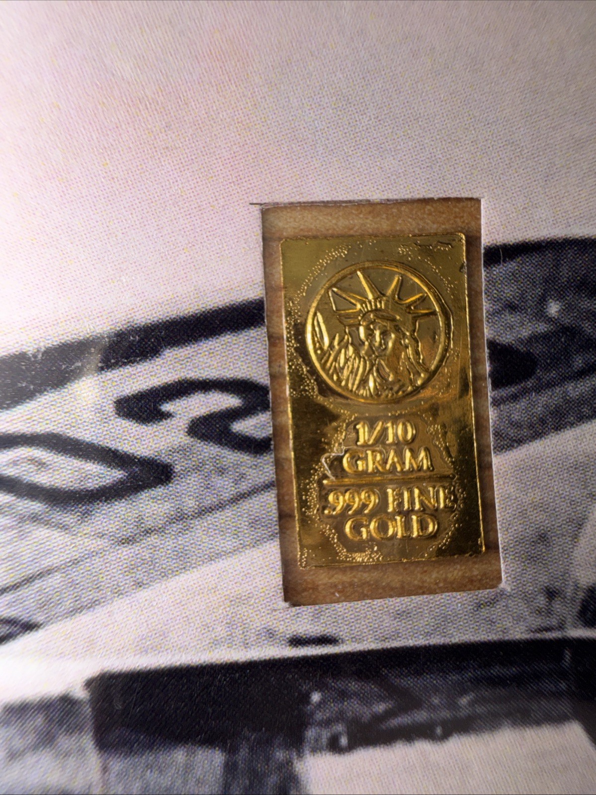 PETTY NUGGET Women Influential .1 GRAM .999 FINE 24K GOLD BAR NOTE 1/10 Of Gram