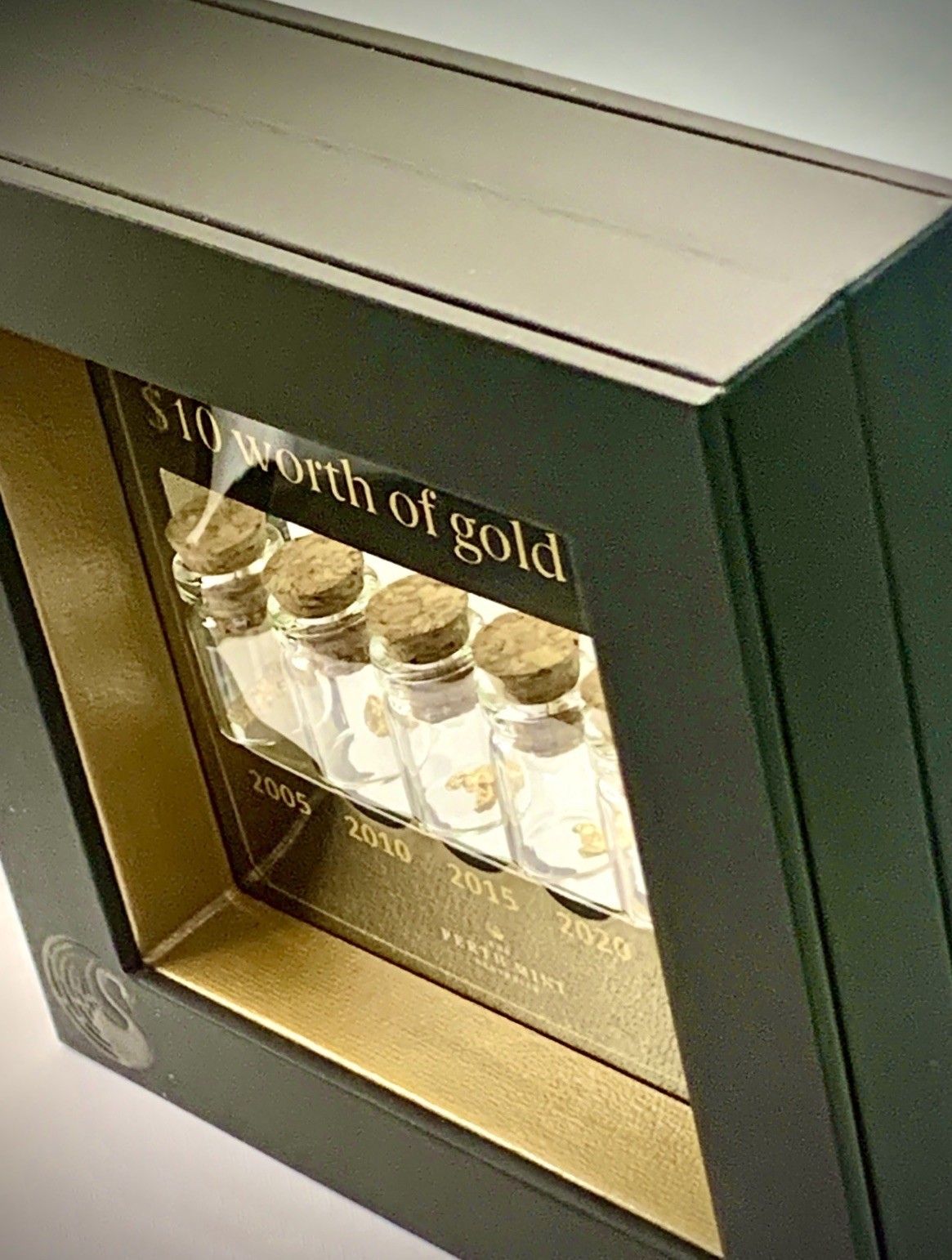 Perth Mint “$10 Worth of Gold” Display • 5 x 24ct Gold Nuggets • Collector•Gift