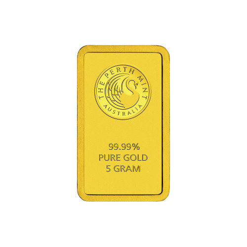 AUSTRALIA Perth Mint 5 Gram .9999 Pure Fine 24karat GOLD Bar