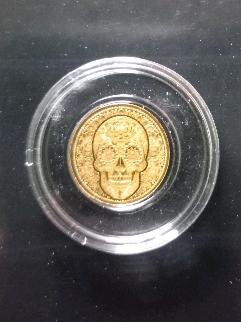 1/100th oz Gold Round, Sugar Skull, Day Of The Dead, Limited Edition