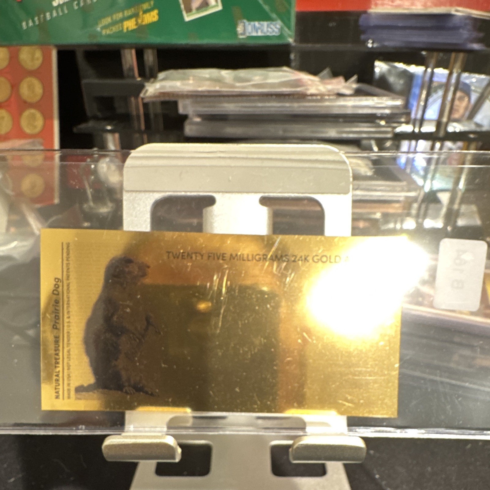 NATURAL TREASURE 24K Gold Aurum Bar 25 mg Gold Bar/Note Prairie Dog