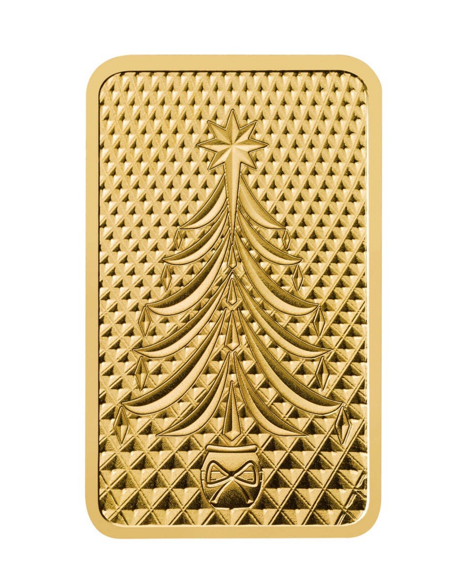 1 Gram Gold 🔥Christmas Tree🔥 Bar .9999 Fine Merry Christmas