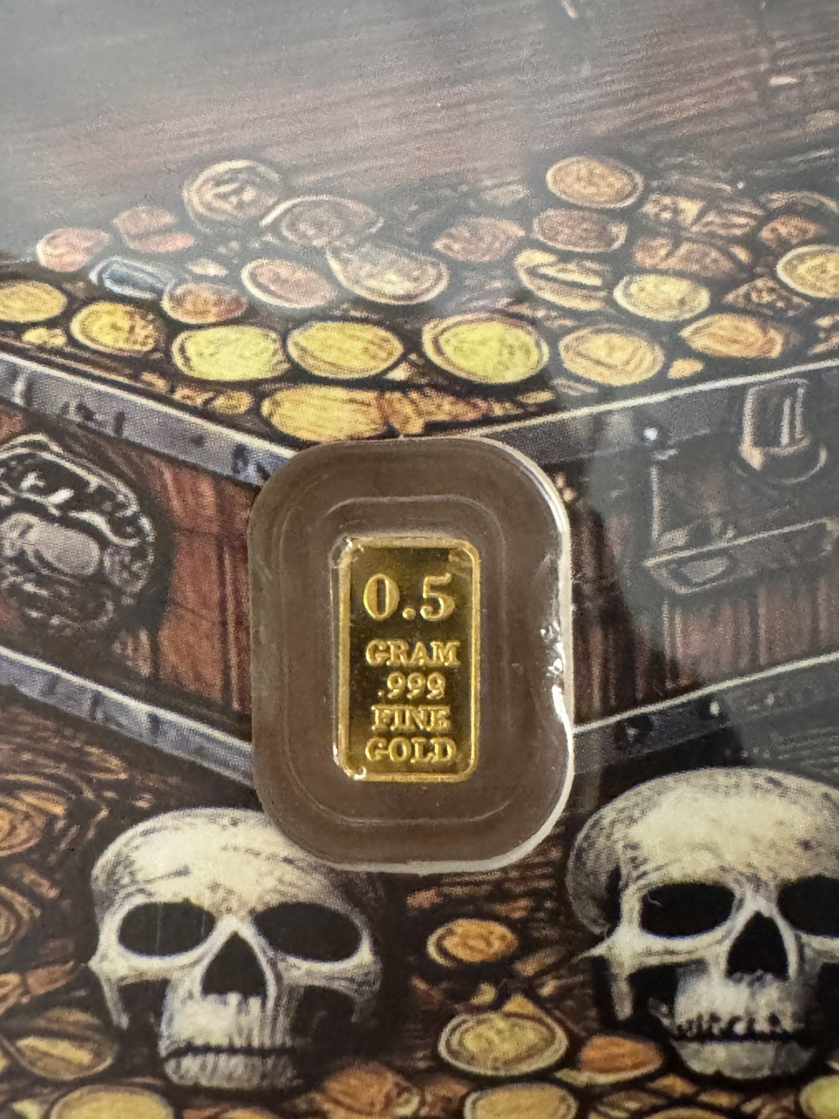 .5 GRAM Pirate Gold Bar 999 Fine. Limited Mintage of 5,000 (PROOF BAR)
