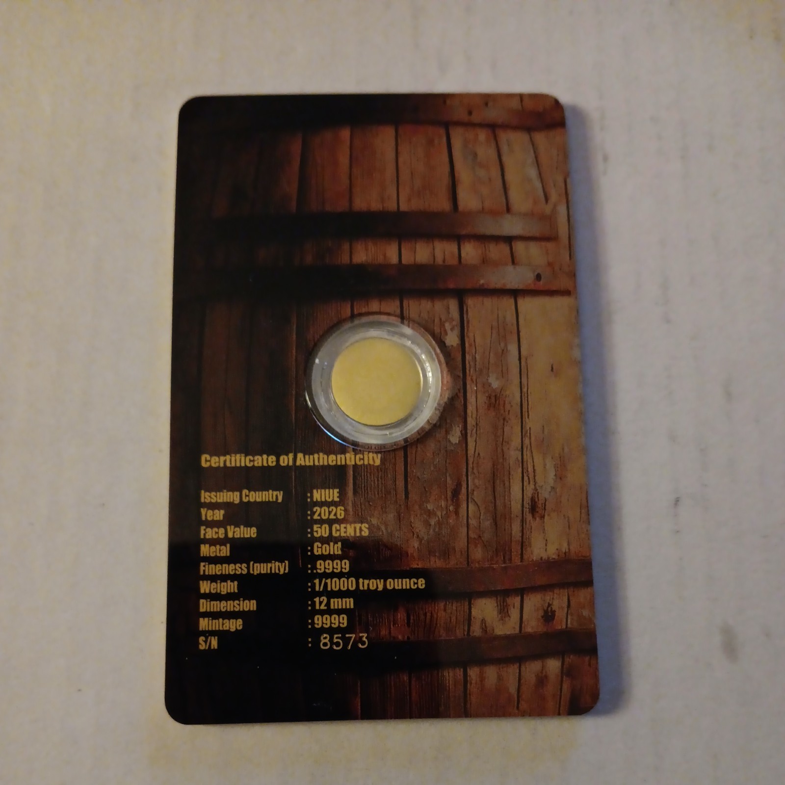 1/1000 ofa Gram 4/9 FineGold and 3 Grams Valcambi 3/9Fine Silver +1gr platinum