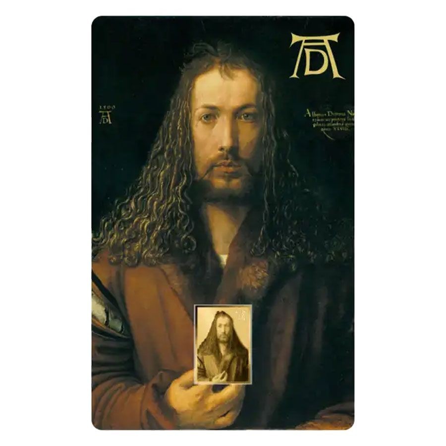 Self-Portrait Albrecht Durer 1/1000 Oz 24k Gold 999 Coin card 3000 Francs 24k