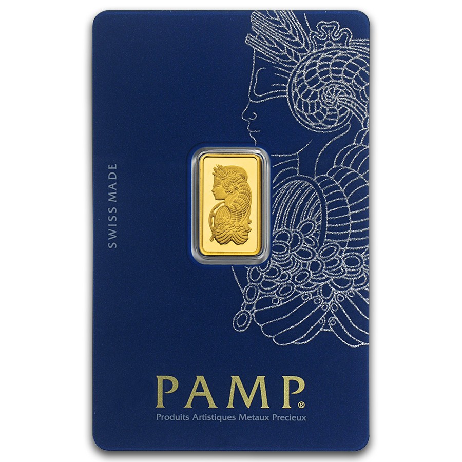2.5 gram Gold PAMP Lady Fortuna VERISCAN™ Bar w/ Assay