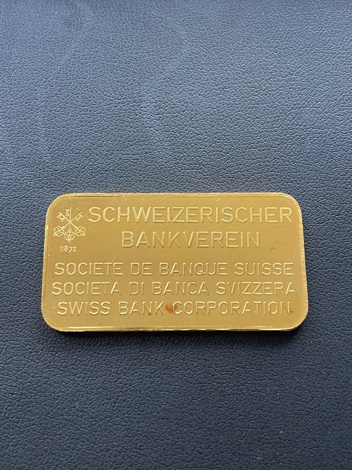 Vintage Schweizerischer Bankverein .9999 1ozt. Gold Bar, Super Rare Gold Bar