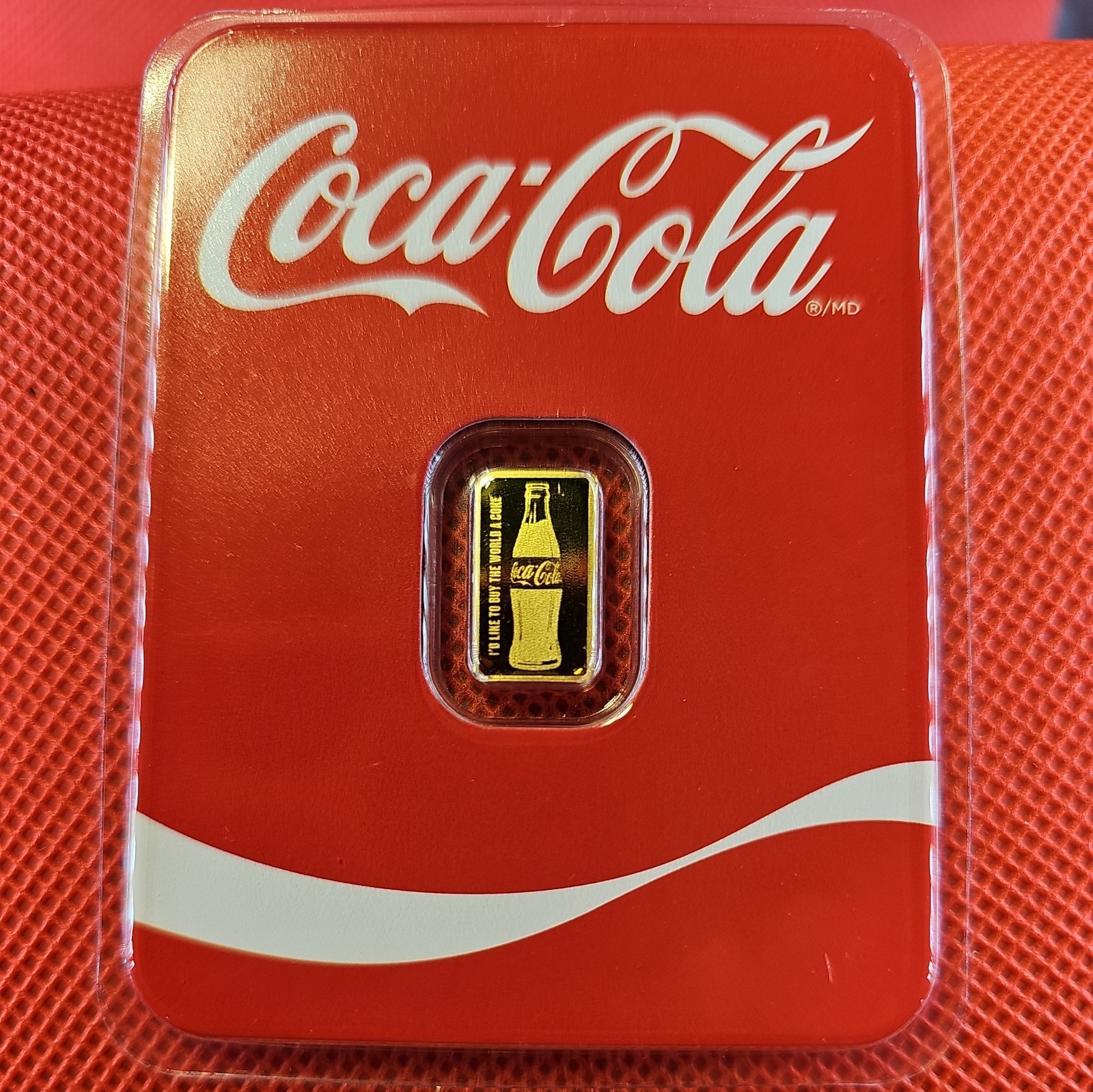 .5 g .9999 Gold Coca-Cola Bar Licensed Collectible