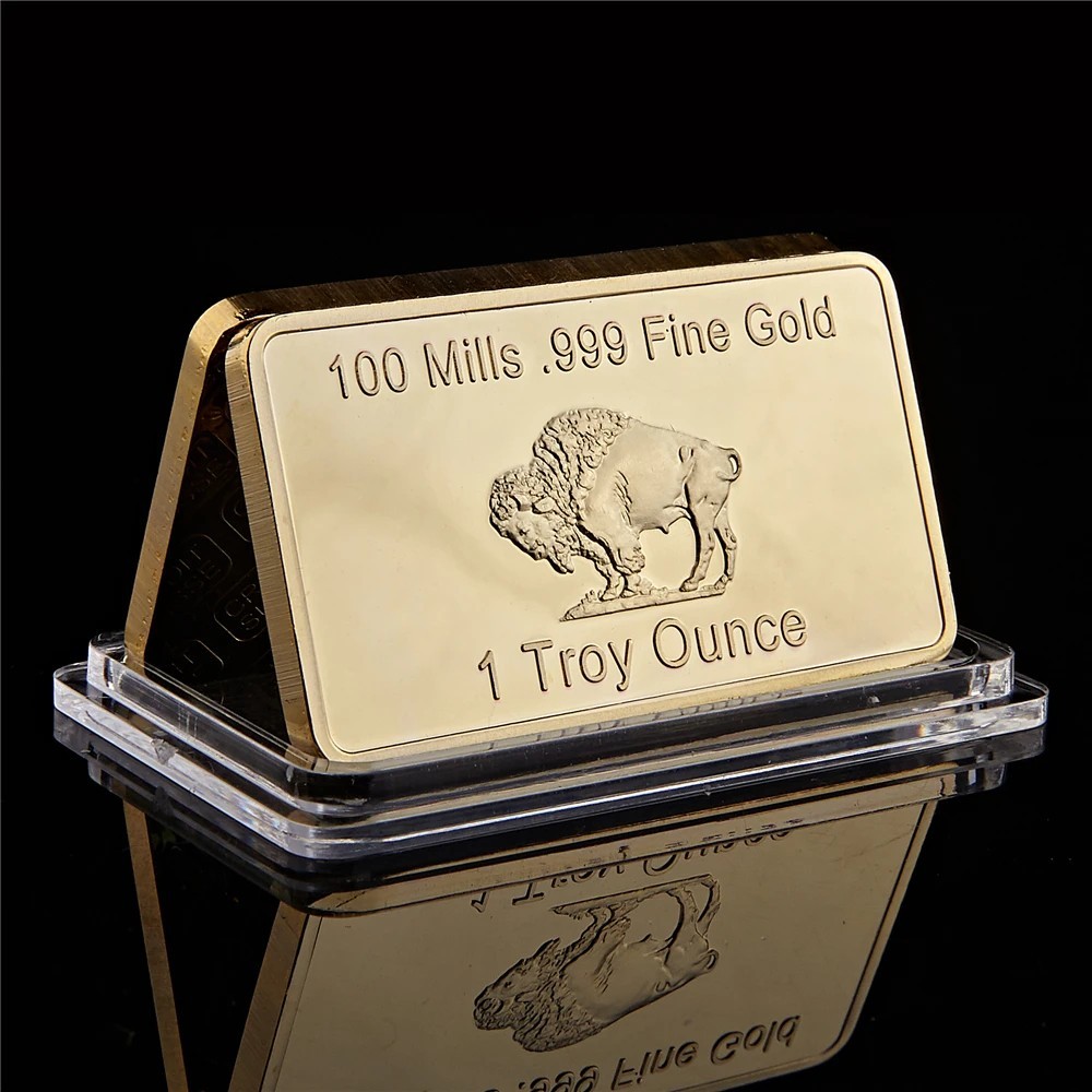 NEW 1 OZ – Gold Buffalo Bullion Bar . 999 Fine 24k