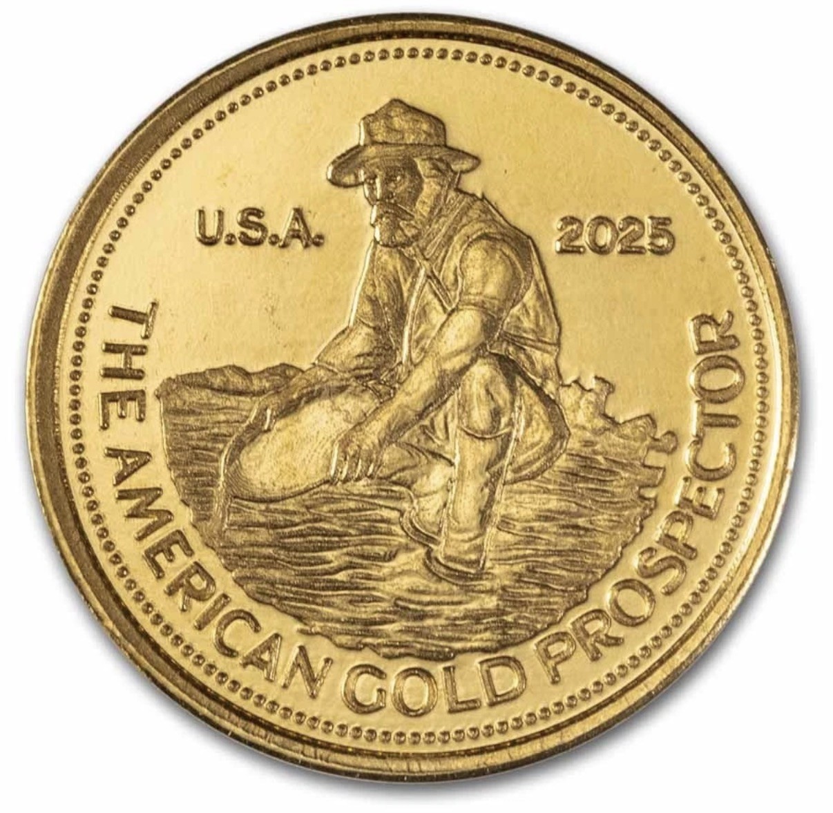 1/10 oz Gold Round – 2025 Revived Engelhard Prospector (in TEP)