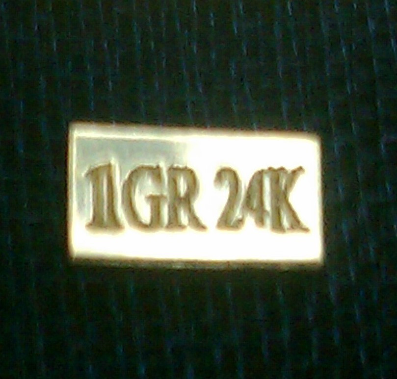 x5 ACB PURE 24k Gold BULLION 1Grain BAR 99.99 FINE WITH CERTIFICATES