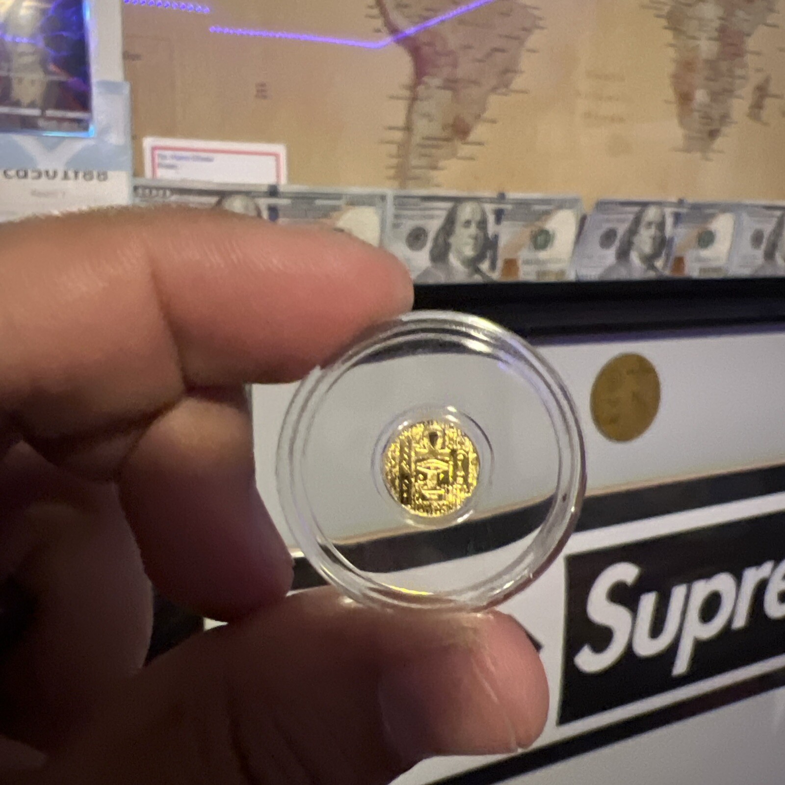 Fractional 1/200 Gold – Capsule Round King Tut EGYPTIAN Pure Gold- Talisman