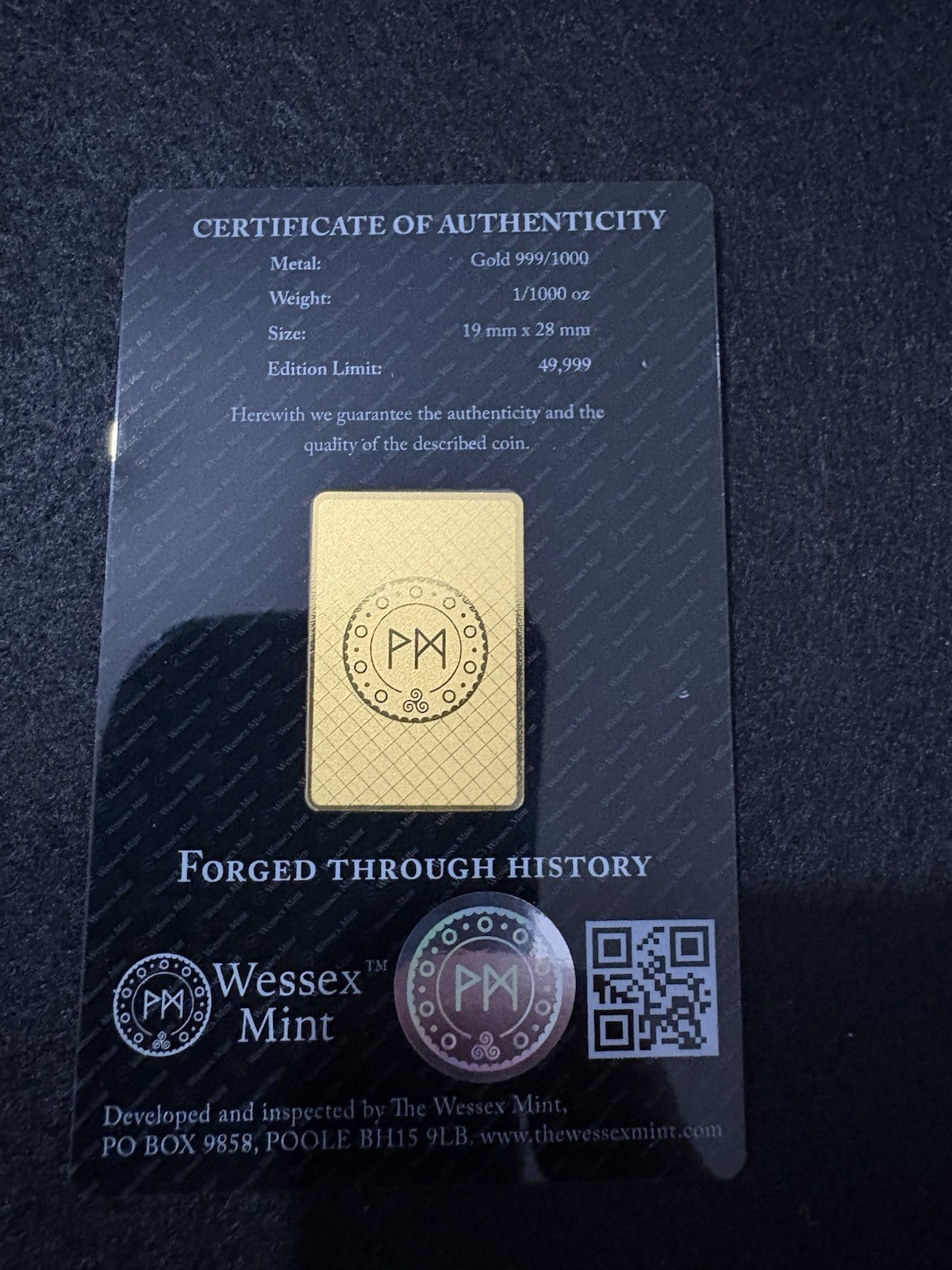 Wessex Mint 1-1000 Gold Flamingo