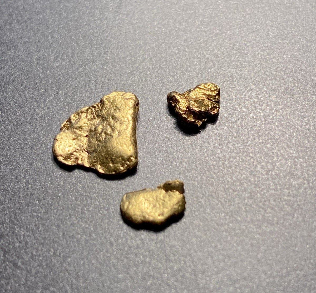 3 Alaskan Gold Nugget 1 Gram Gold Total 22-24K Natural Gold .999 Millennial Era