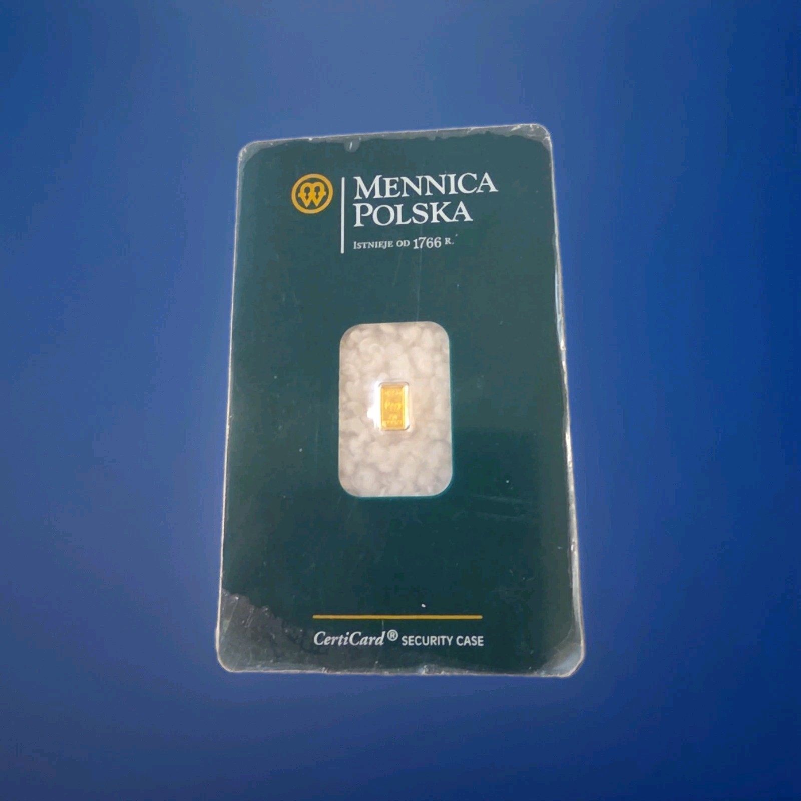 1/4 Gram Mennica Polska Gold Bar 999.9 AU Fine, in Assay Card