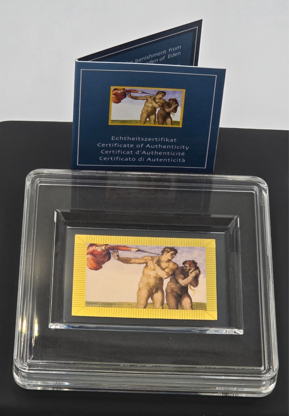 Michelangelo banishment from Eden 1/200 Oz Gold .999 coin Tokelau 2 dollars