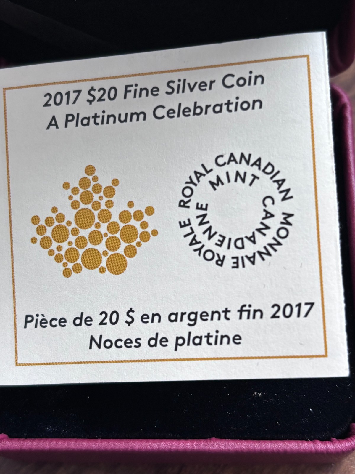 PLATINUM CELEBRATION,CANADA,SILVER,$20, 2017