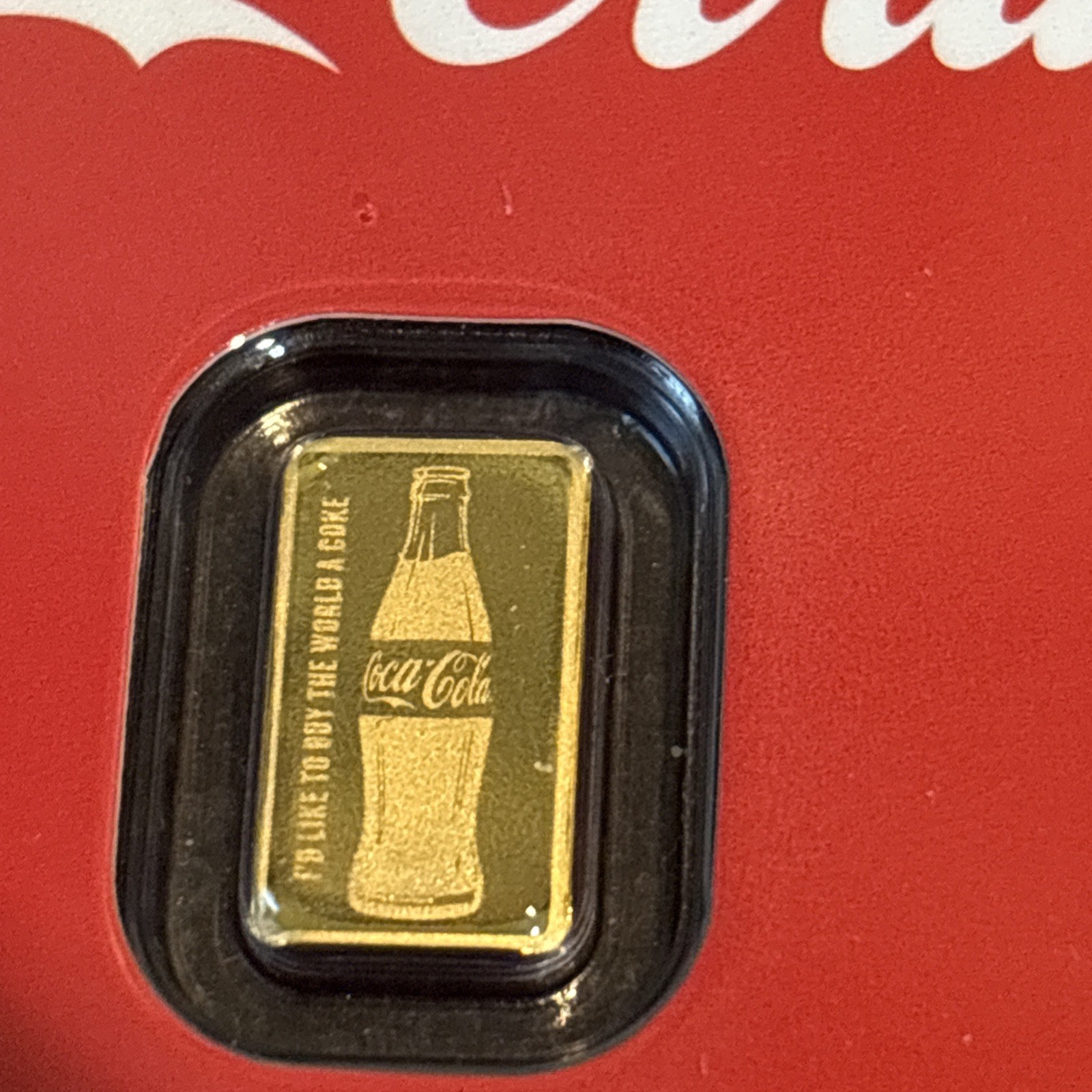 .5 g .9999 Gold Coca-Cola Bar Licensed Collectible