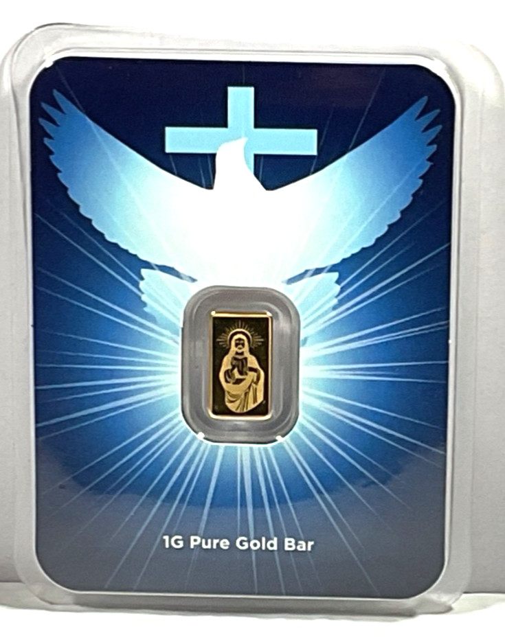 1 gram Gold Bar – Blessings of Jesus Christ (Dove & Cross TEP)