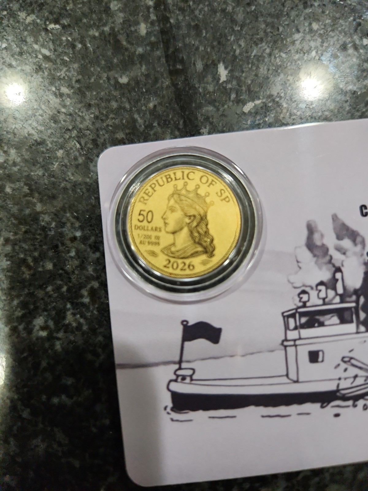 1/200 Oz .9999 Gold Mickey Mouse Steamboat Willie limited mintage