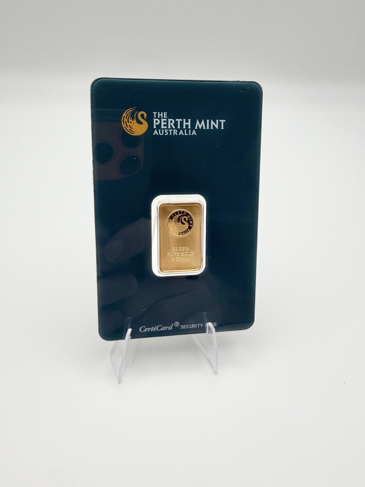 5 Gram Gold Bar Perth Mint Australia Pure 999.9 Fine Gold Bullion In Assay