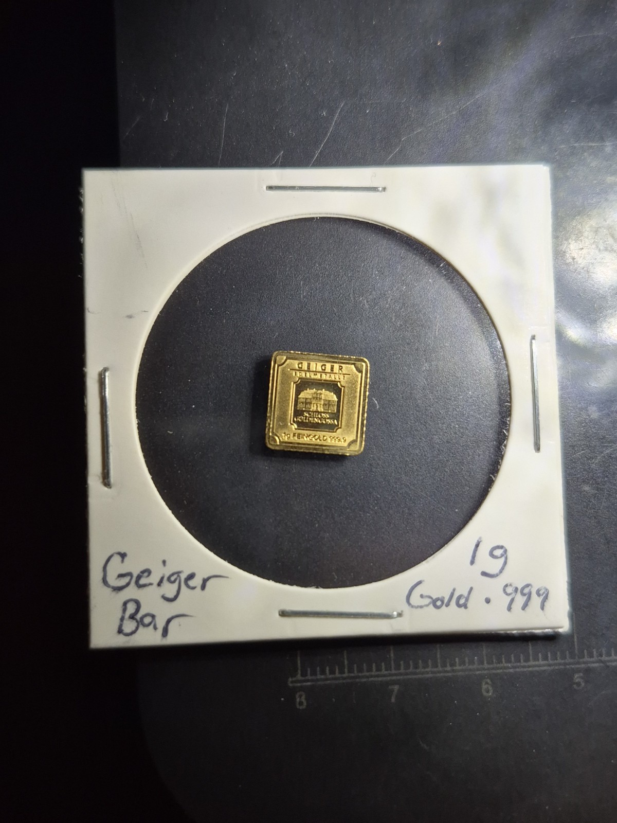 1 Gram Gold Geiger 24k – Premium – Raw Bullion