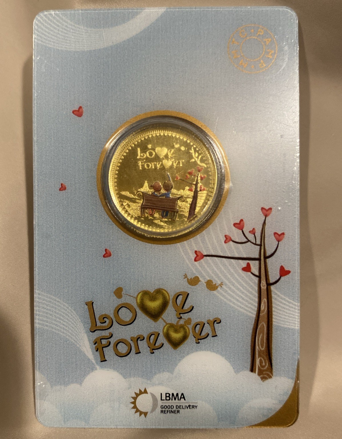PAMP MMTC ‘Love Forever’ Colored Gold Round 5 g 999.9 fine