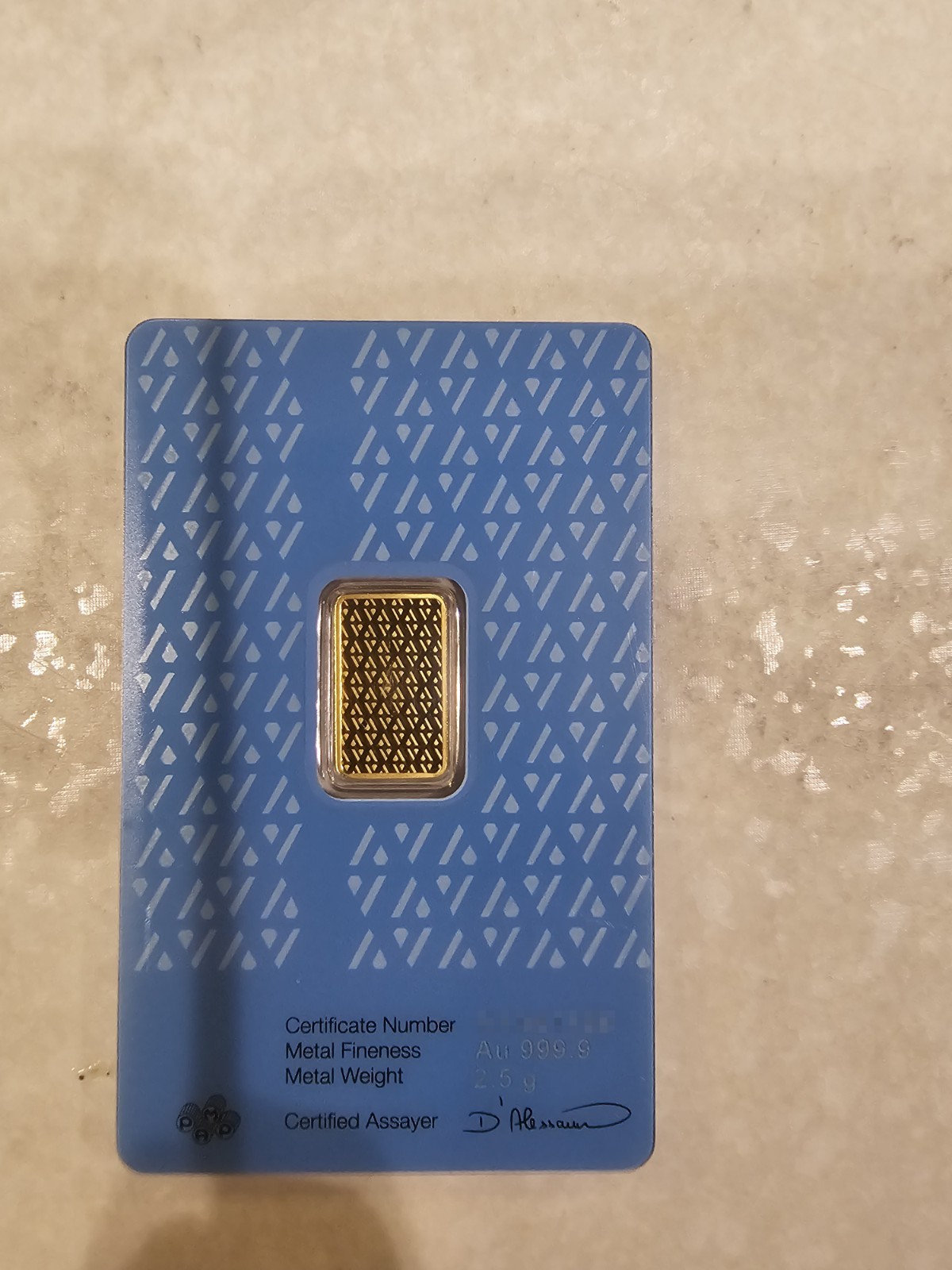 New Sealed 2.5 Gram .999 Original Acre Fine Gold Bar, Free Ship