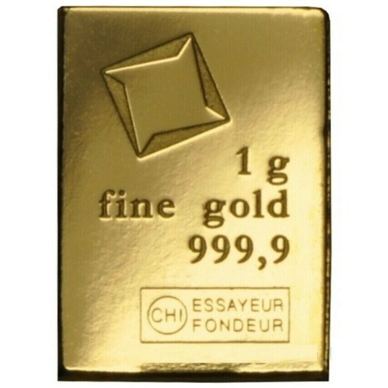 COMBO 1 gram Gold + Silver Valcambi Suisse .9999 Fine Gold & Silver Bars