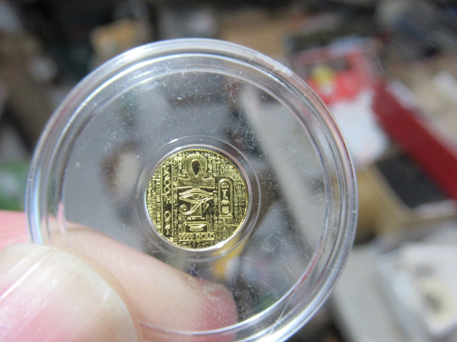 1/200 oz Gold Round: Egyptian Scarabת MPM, 24Kt Gold, 9999 Fine Gold, GIFT