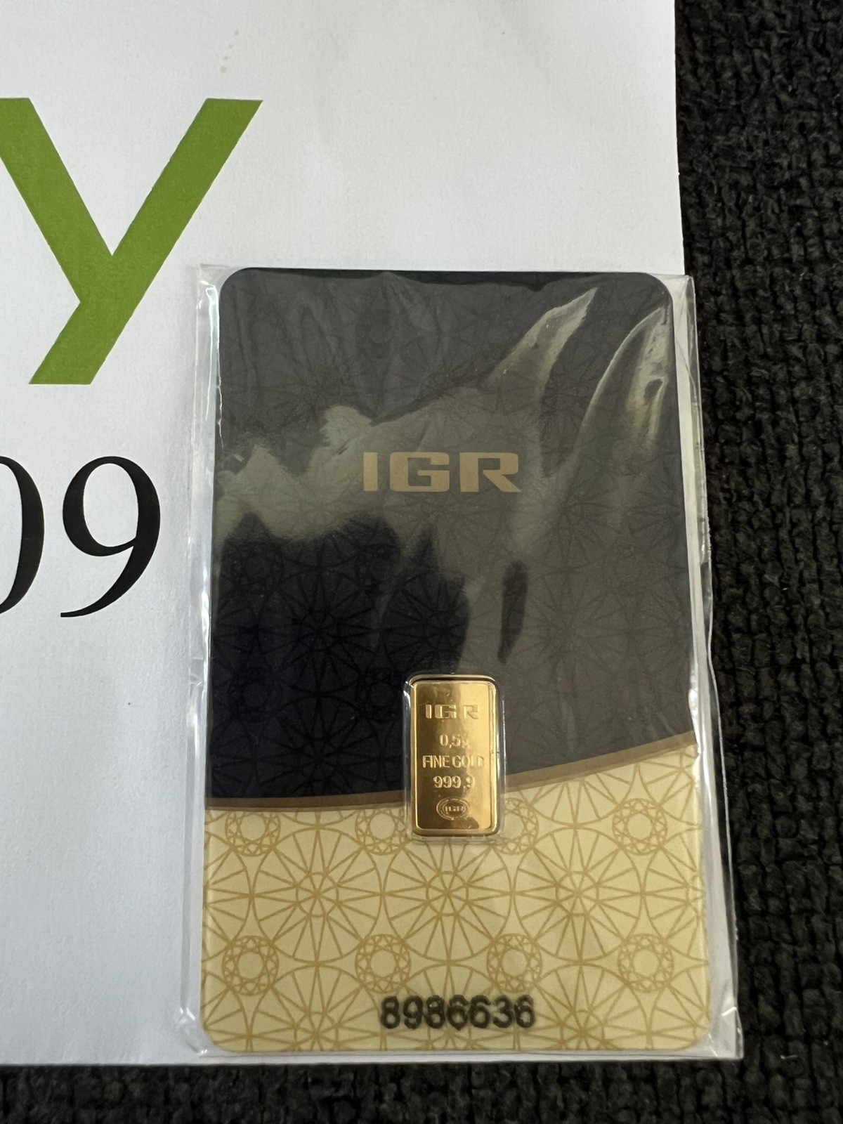 .5 (1/2) Gram IGR Gold Bar – Istanbul Gold Refinery – 999.9 Fine in Sealed Assay