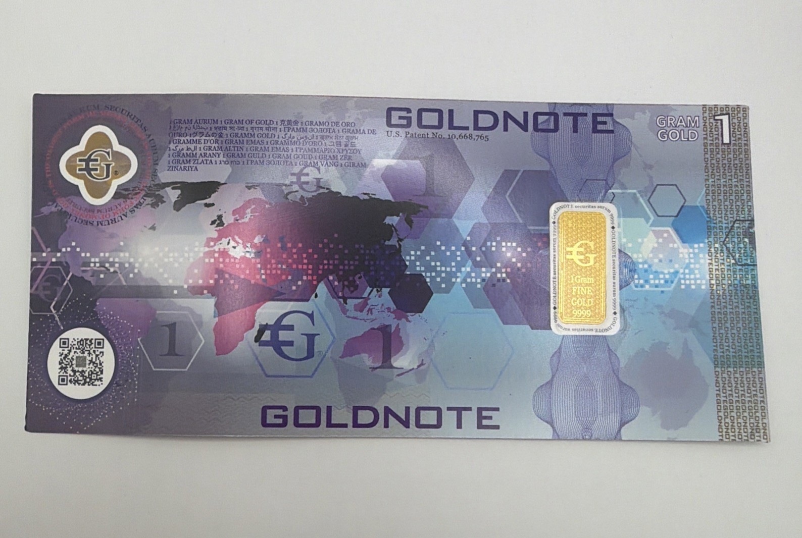 1 Gram Aurum 9999 Gold 24k Goldnote Bar Eagle Note Serialized
