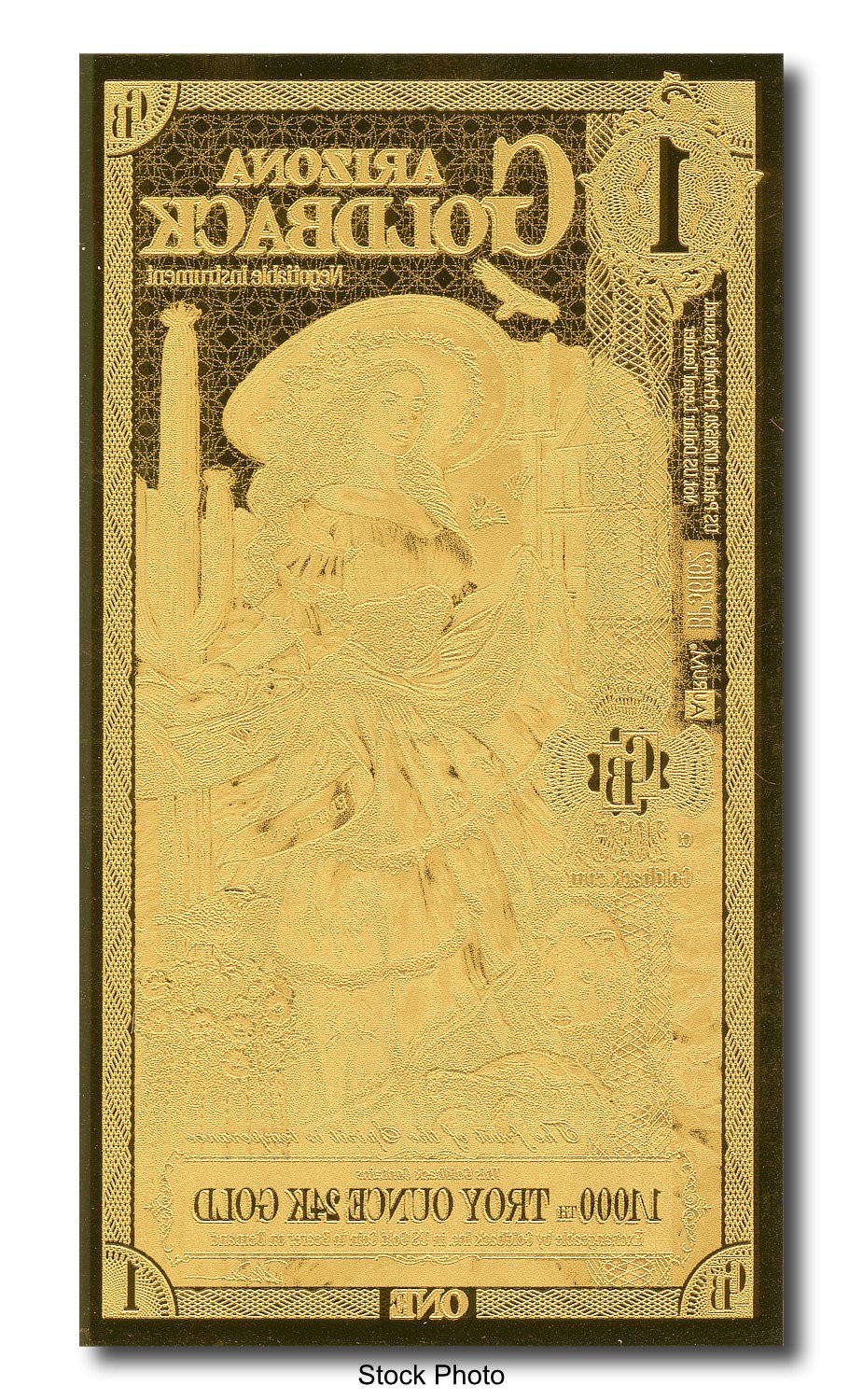2025 Aurum 1 GB Arizona 1/1000oz 24K Gold Foil Note Limited Edition One Goldback