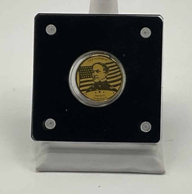 1/1000 OZ .999 GOLD AMERICAN MINT LEADERS OF CIVIL WAR DAVID FARRAGUT
