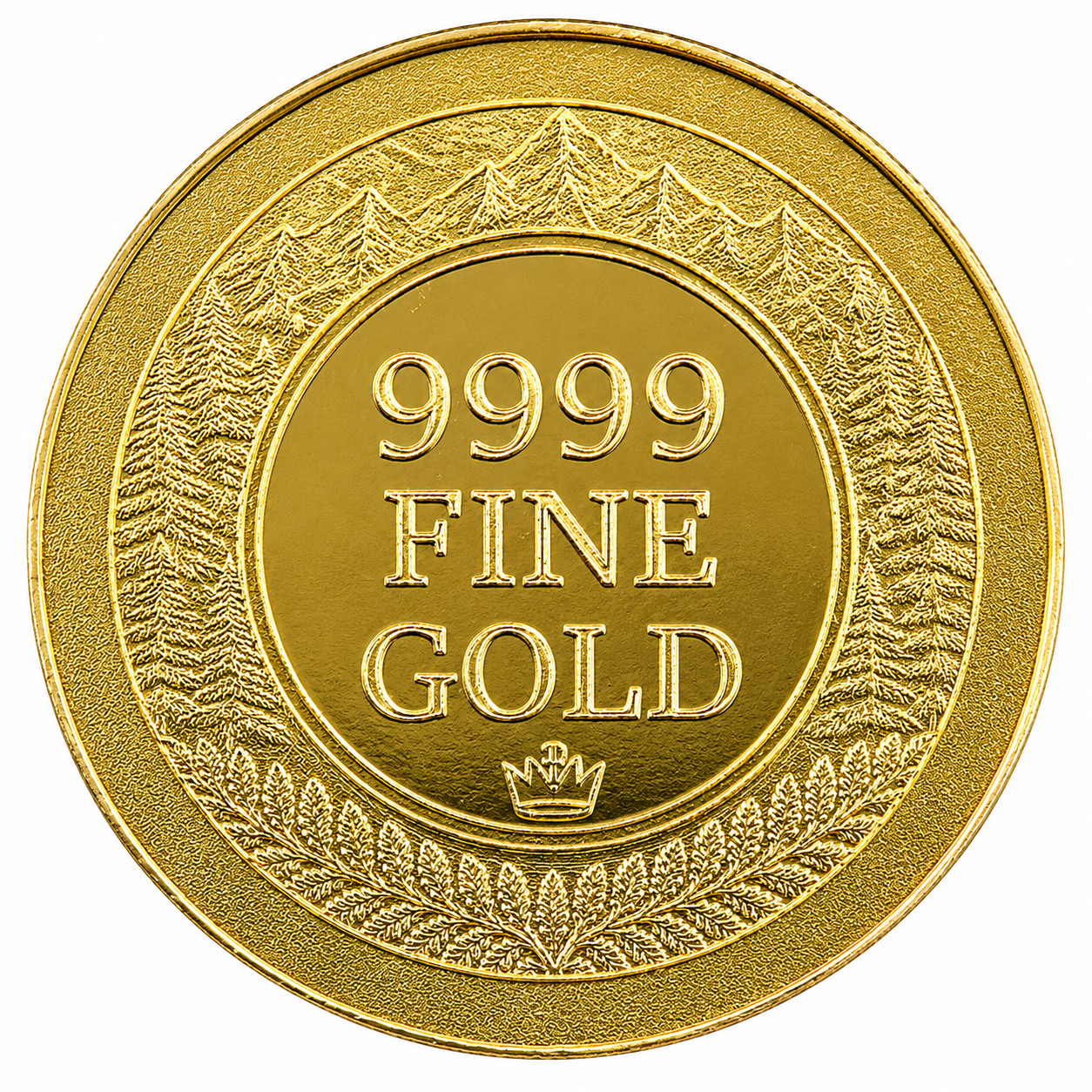 1/4 Gram .9999 Fine Gold Round White Tailed Deer Monarch Metals In Clear Capsule