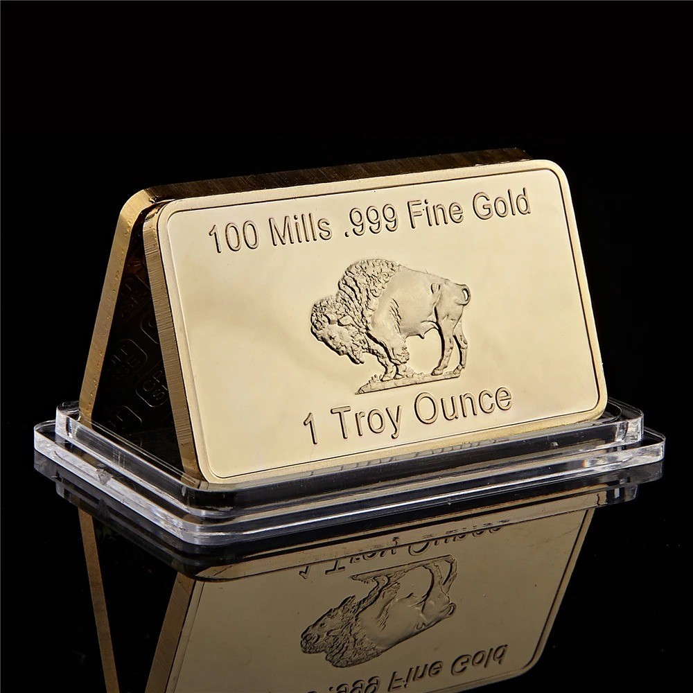 1 OZ Gold Buffalo Bullion Bar 999 Fine 24k 1 Troy Ounce